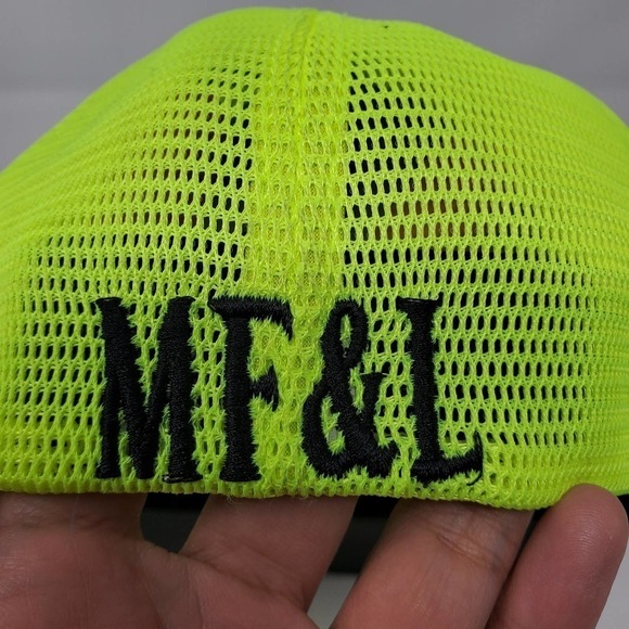 Richardson Mello Farms Flexfit Neon Color Block Cap Adjustable Hat Size XS-Small - Picture 5 of 11